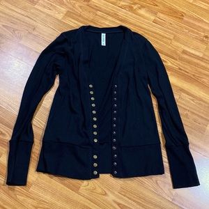 Black Button Cardigan